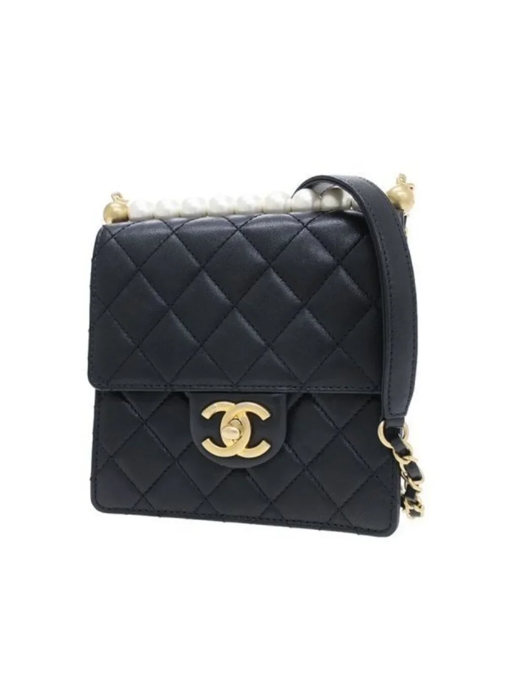 Chanel Quilted Pearl Chain